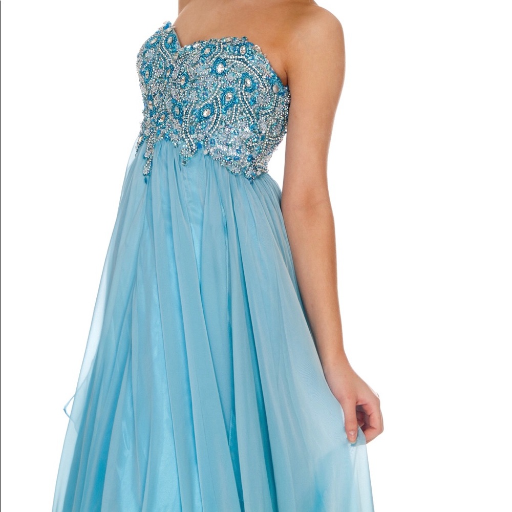 Jovani Blue Chiffon dress!